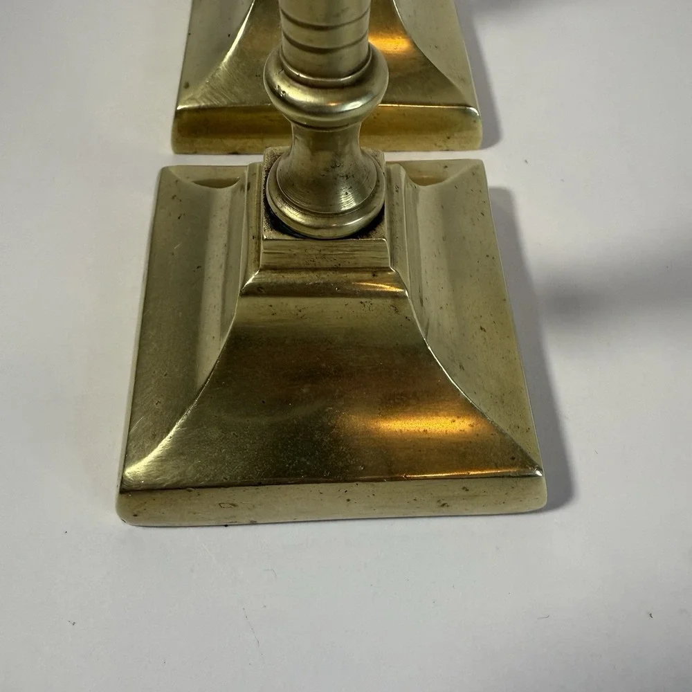 Vintage Pair Of Solid Brass Candle Stick Holder 9.5